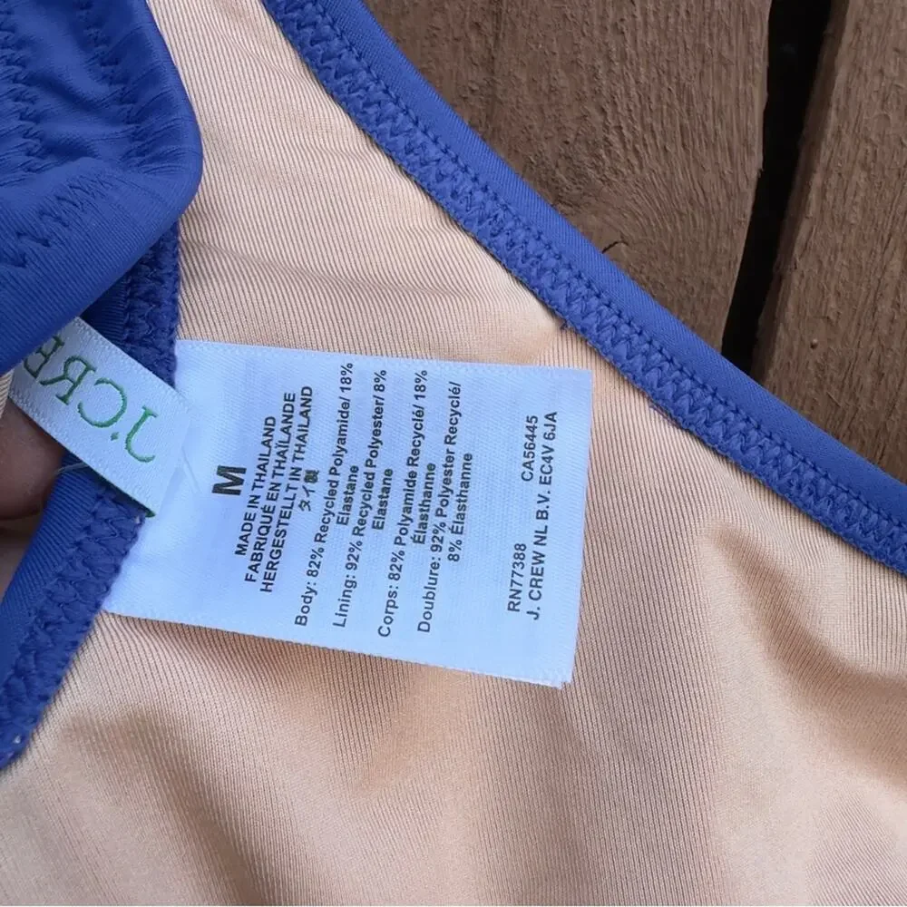 J. Crew | NWT Blue Bathing Suit Bikini Top Size Medium Style BX611
